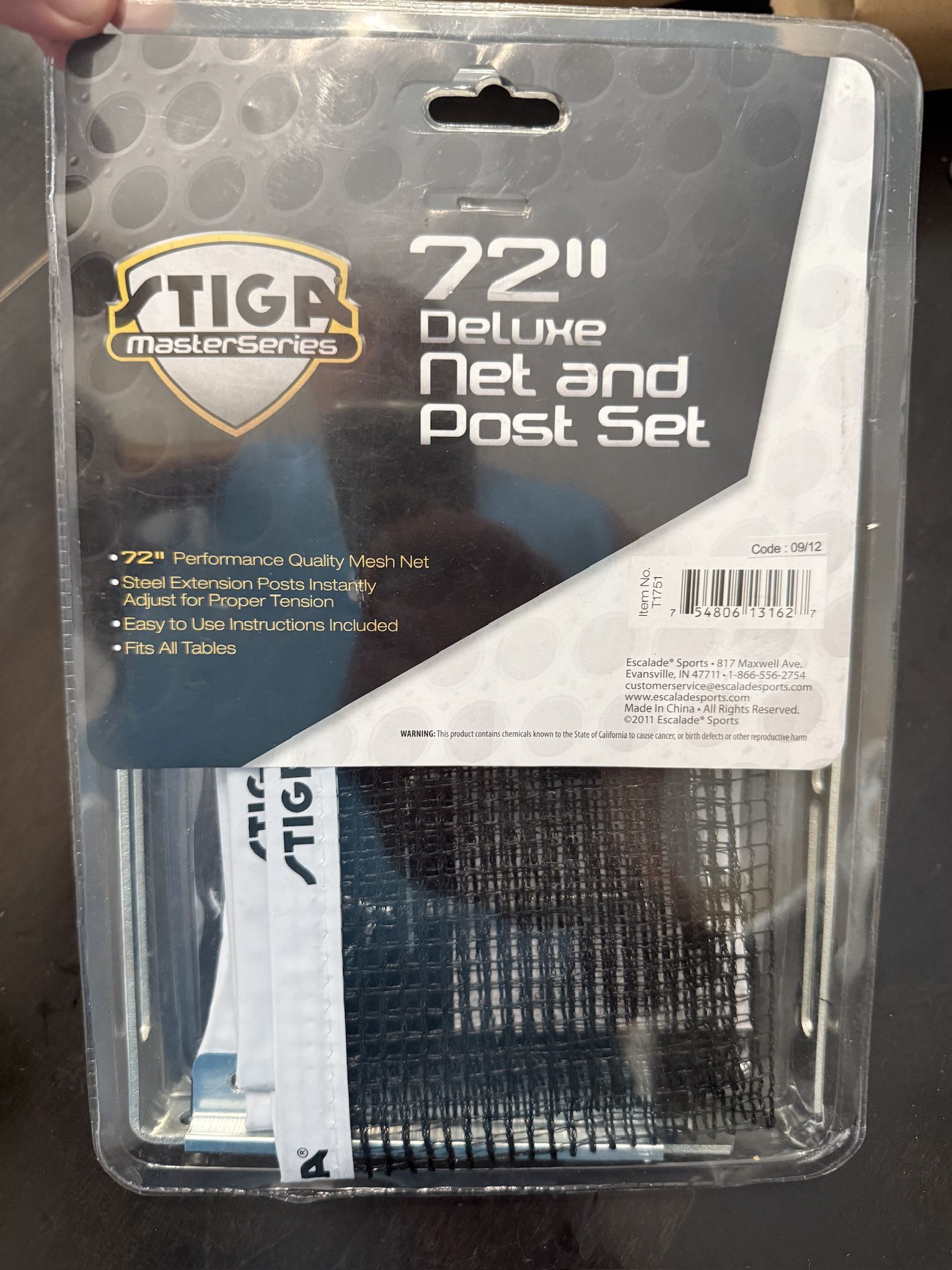 NWT New Stiga Ping Pong Net and Posts!