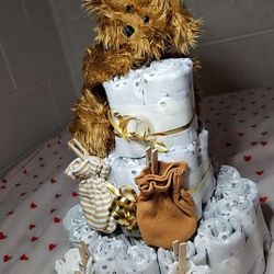 Diaper cake for baby shower - MADE TO ORDER