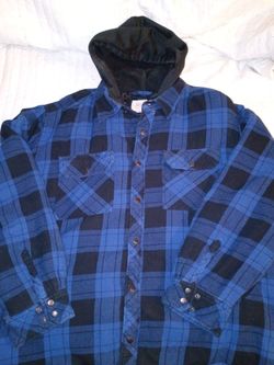 Blue and black flannel jacket