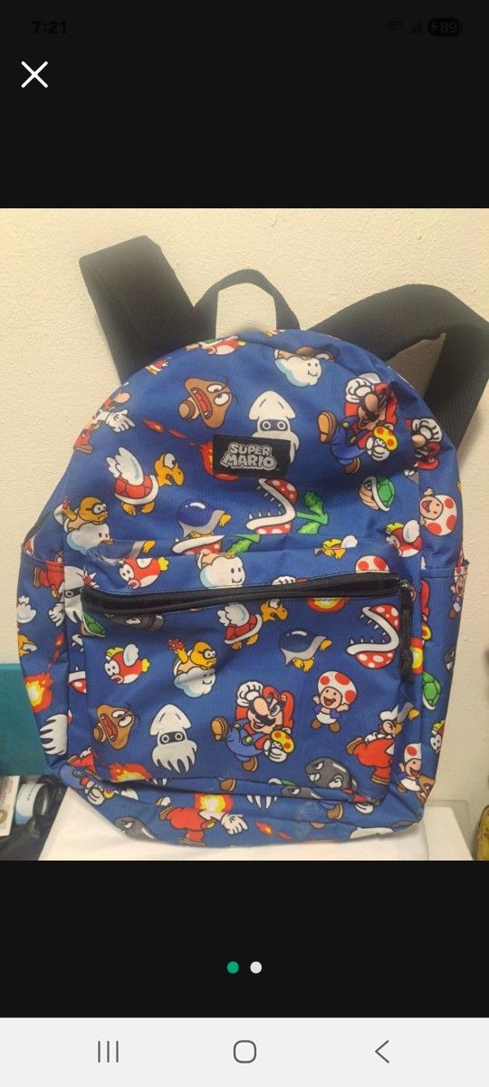 Nintendo Super Mario 16" All-Over Comic Print Backpack -