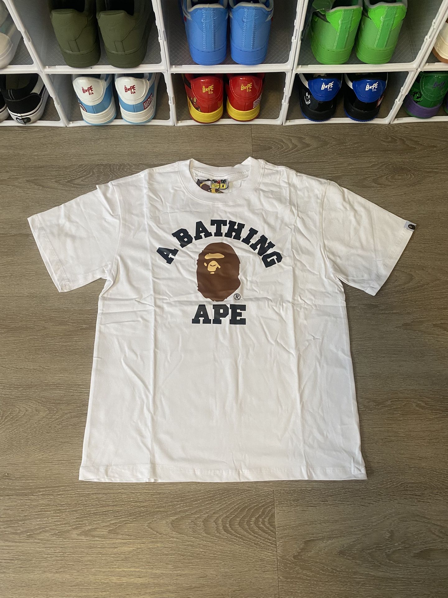 Bape “ A Bathing Ape” Beige Shirt Size Medium
