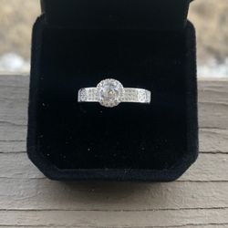 Beautiful New Sparkling Sterling Silver .925 AAA Cz Engagement Ring Size 8- Pics don’t do it justice-Marked  B S 