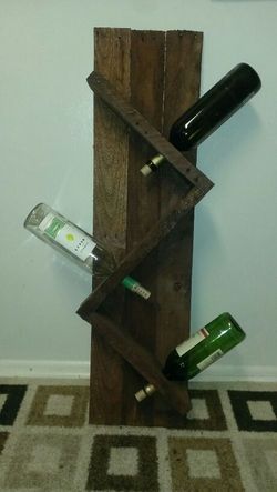 3 bottle tree branch wine rack