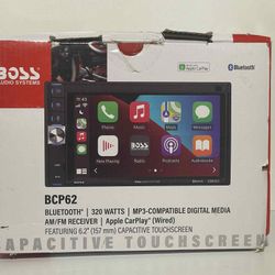 BOSS Audio Systems BCP62 Double DIN Car Stereo with Apple CarPlay & Bluetooth