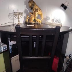 Beautiful Black corner desk with 1"marble top