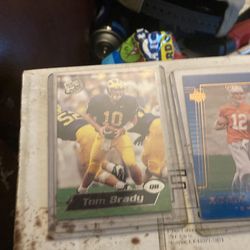 2000 Press pass Tom Brady #37 2000 Upper Deck Tom Brady #254 Rookie Cards