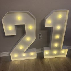 Marquee Numbers “21”