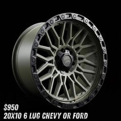 Wheels FORCE 20 X 10 $950 ALL 4 