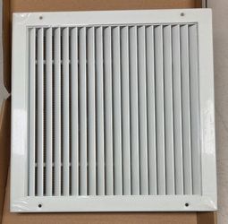 Green Vent 12x12 White Louvered Vent Grille Mesh Screen #1122P R1
