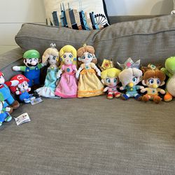 Super Mario brothers characters plush
