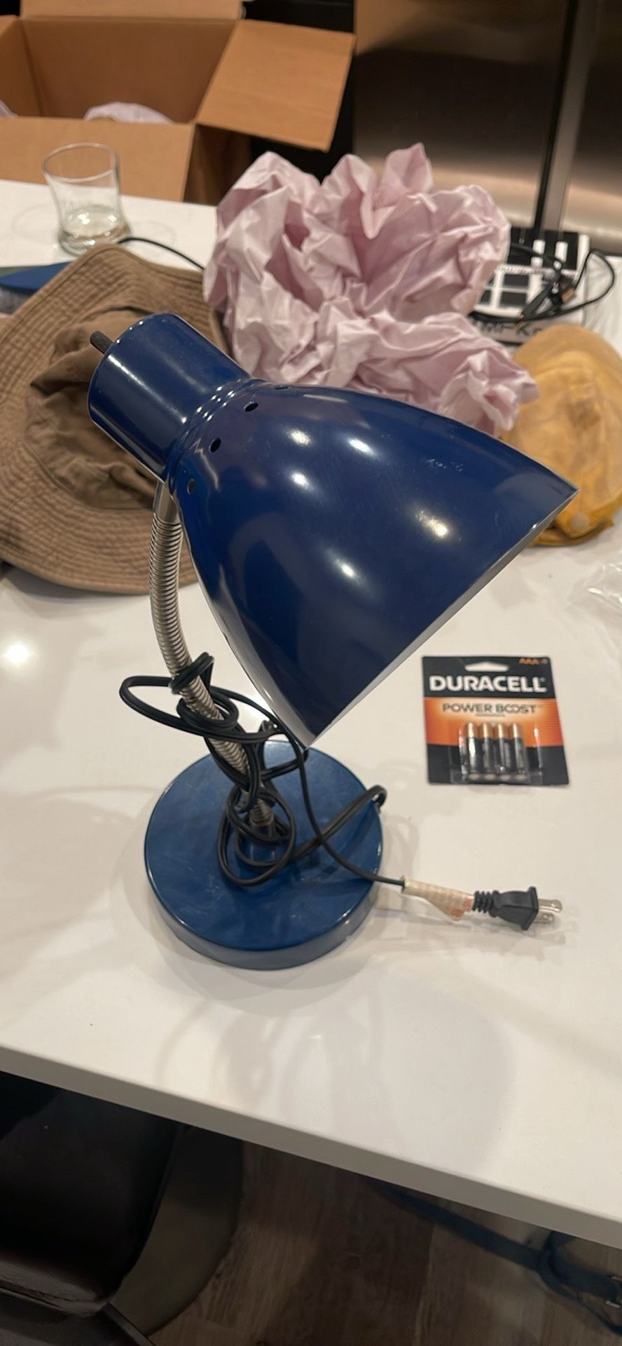 Small Blue Desk Lamp