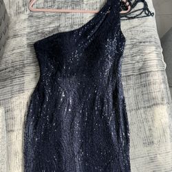 Navy Blue Night Long Dress Size M 