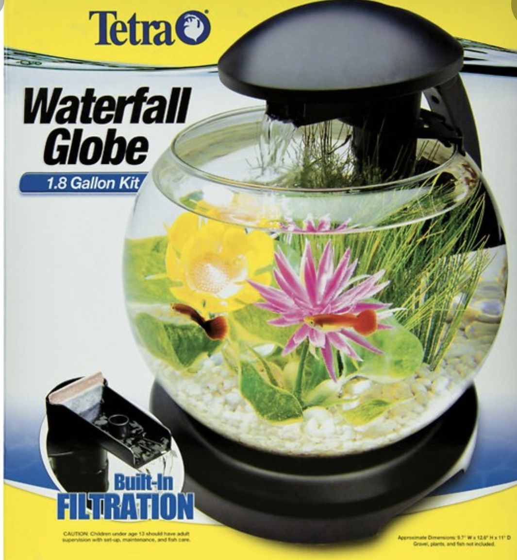 Water Fall Globe Tank Perfect For Betta Fish Or Couple