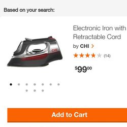 Chi Iron With Retractable Cord