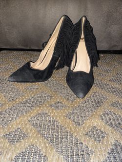 Black Fringe Stiletto 