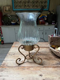 Blown glass iron vase