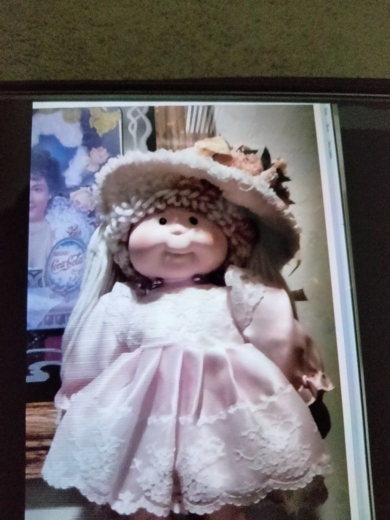 Cabbage Patch Porcelain Doll Still Take Perfect With Stand $60 Each