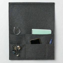 New With Tags Dark Grey Over Couch/Bed Remote Organizer 