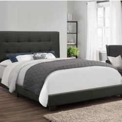 NEW!!! QUEEN Charcoal size Beds. FRAME + MATTRESS + BOX. Pay on Delivery 🚚 Black & Gray Colors Available