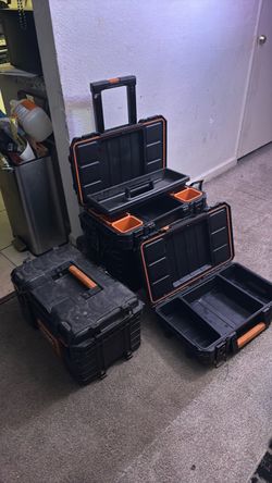 Ridgid Modular Tool Box Set with Rolling Cart