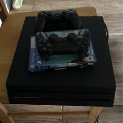 PS4 1TB Slim With 2 Controllers And Games