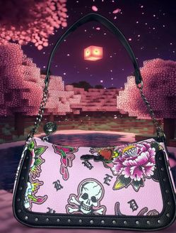 Ed Hardy Tattoo Print Shoulder Bag