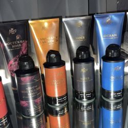 Men’s Bath And Body Works Lotion And Body Spray Sets