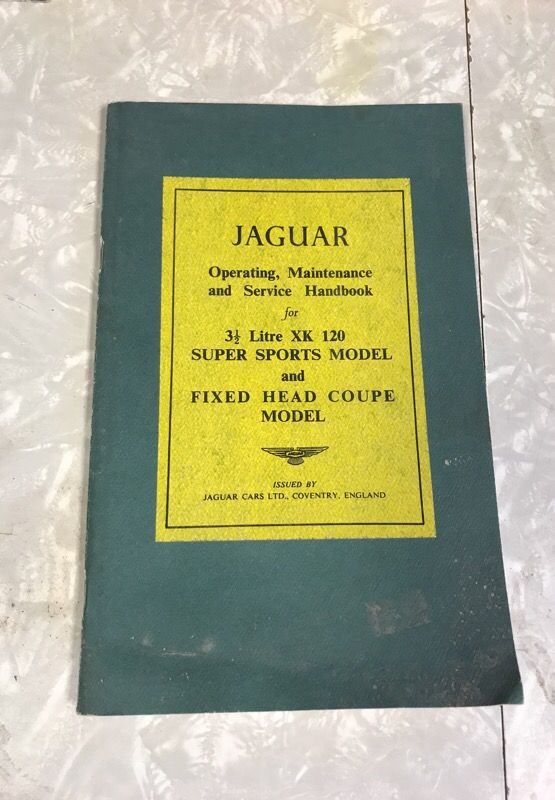 Jaguar Service and Parts Book- original