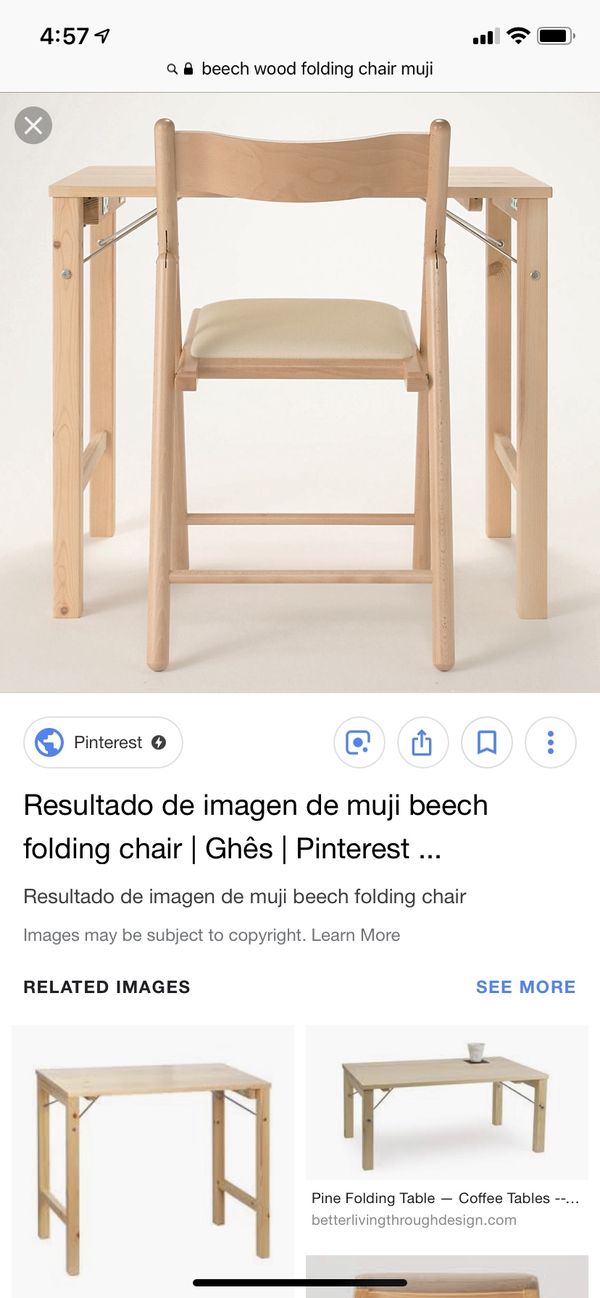 Muji Pinewood Folding Desk Large Minimal Design For In Queens Ny Offerup
