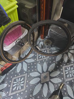 Two matching rims and tires - 700 x37c