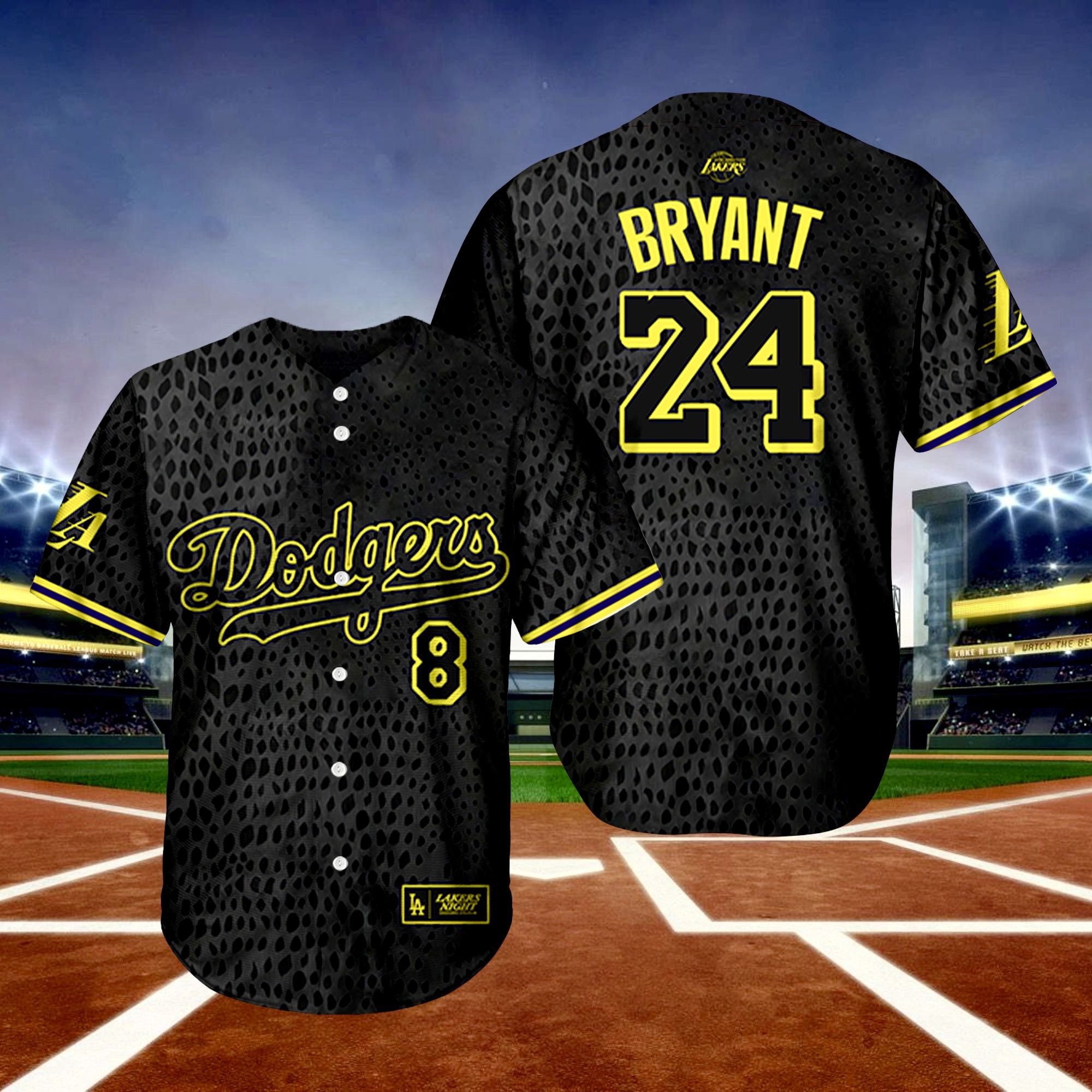 Kobe Bryant X LA Dodgers Mamba Baseball Jersey XL