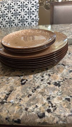 Gold Glitter Glass Dinner Plates Set
