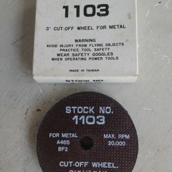 3" Cut Of Wheels For Metal
