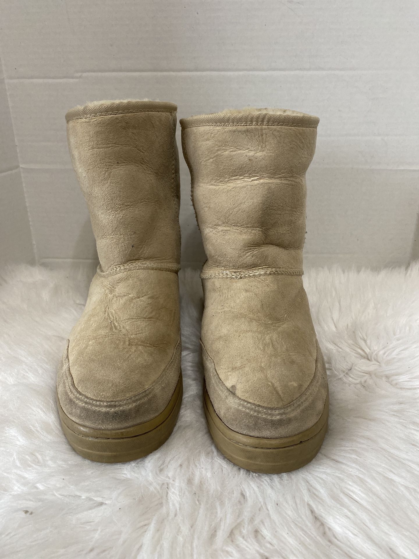 UGG Ultra Short #5225 Sheepskin Shearling Winter Boots Tan Size W9