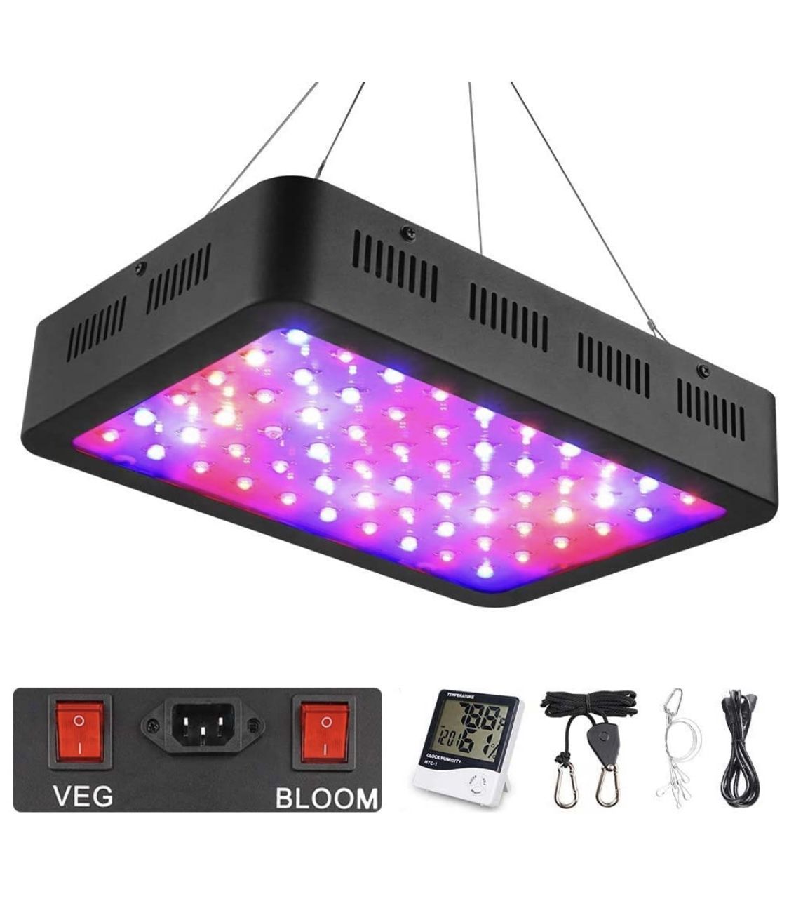 600W LED Grow Light with Veg and Bloom Double Switch