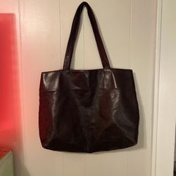 JCREW Brown leather tote bag