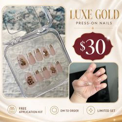 Luxe Gold Press-On Nails Set