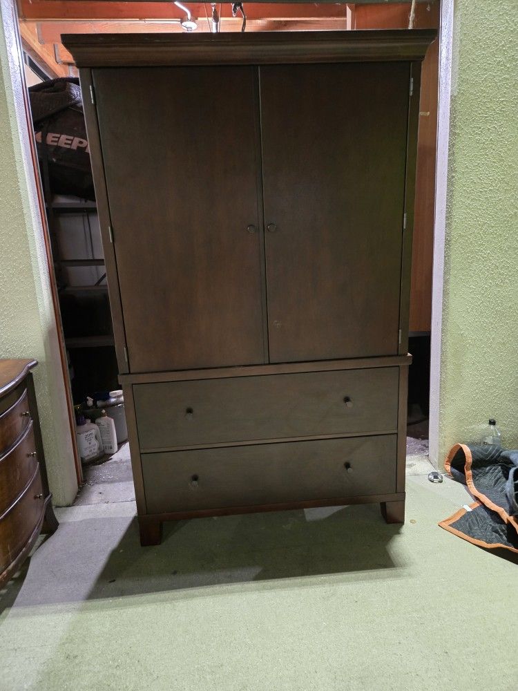 Pottery Barn Valencia Armoire – Mahogany Finish