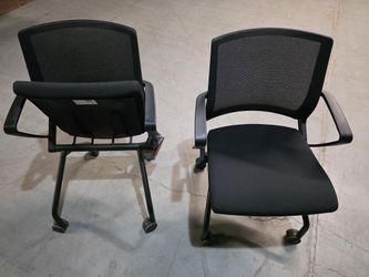 New Black Stack Chairs On Casters