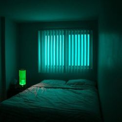 LED Color Changing Table Lamp - Black, 3W, Remote Control USB Led Lamp
