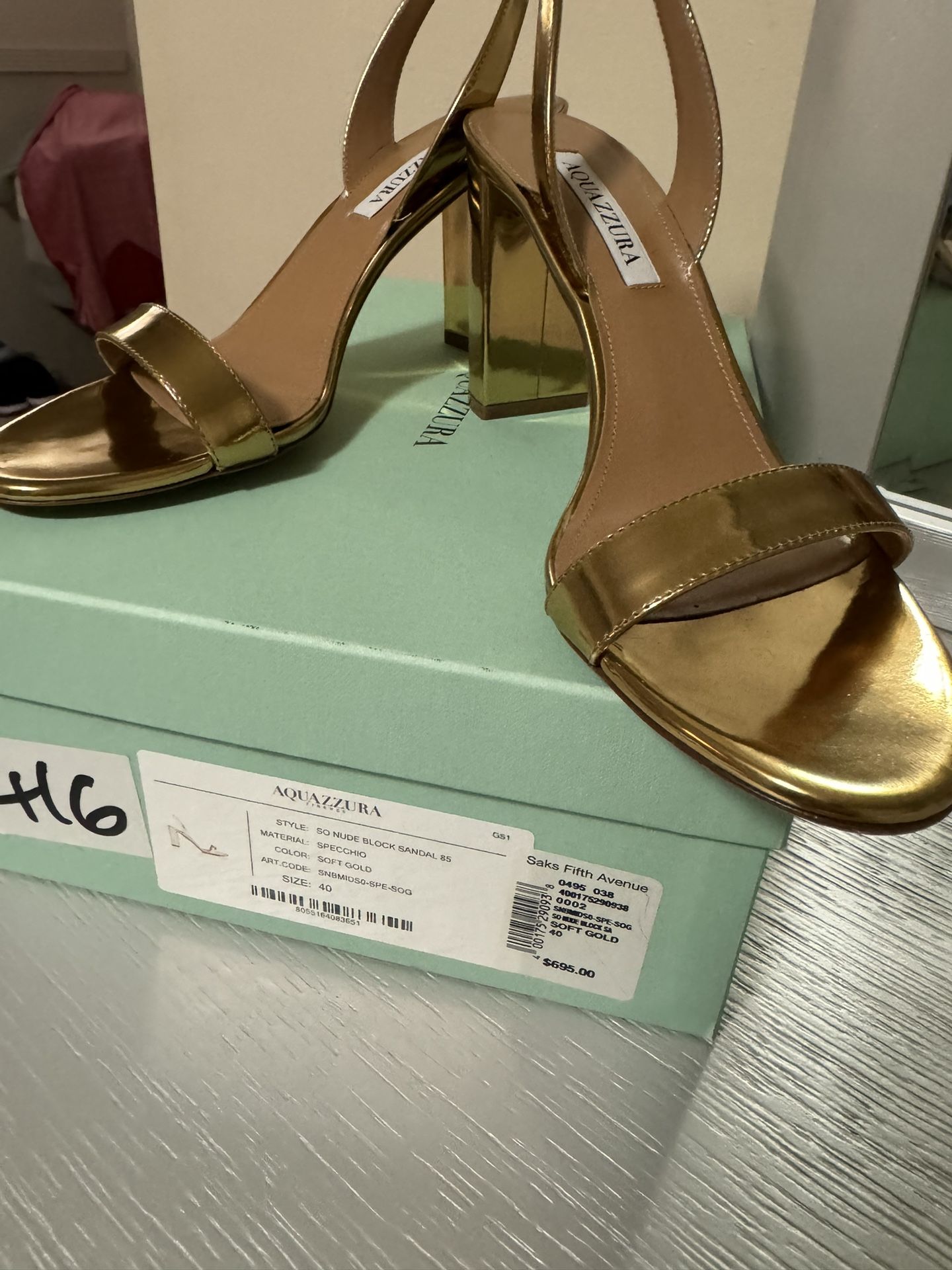 Heels Gold Aquazura / New 