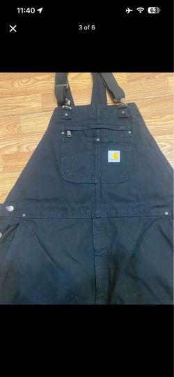 NWT Carhartt Insulated Overalls - L Regular - Washed Duck Loose Fit Black