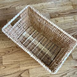 Wicker Storage Basket 14”x9”x7