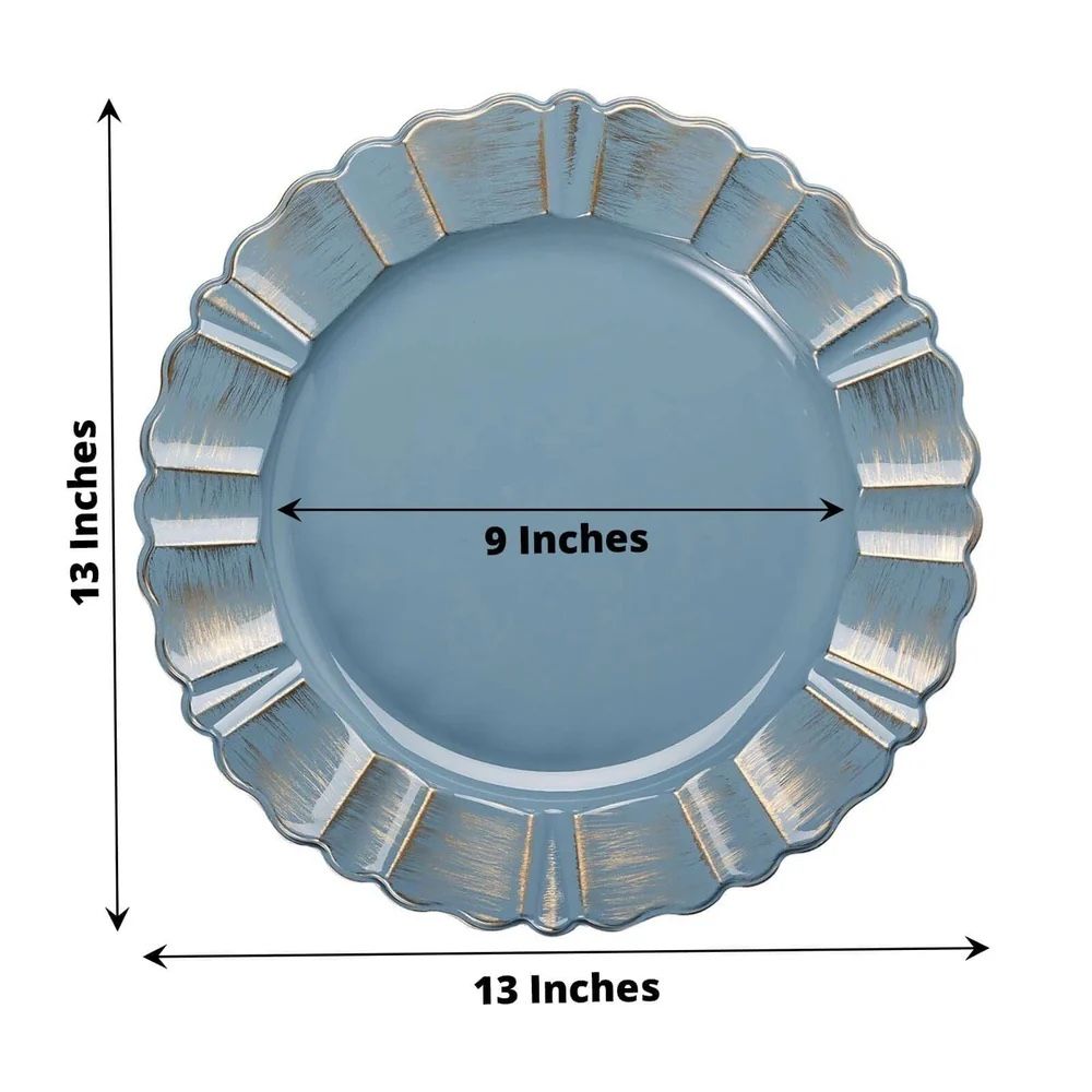 42 Blue Charger Plates