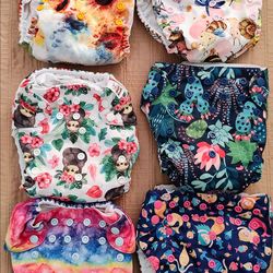Cloth diapers mama koala one size fits all with inserts never used.