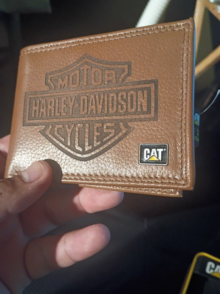 Harley-Davidson Brown Leather Wallet Mens