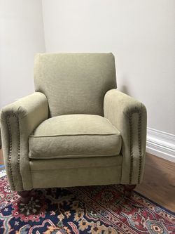 ROWE Furniture Accent Chair - Sage Green with Nailhead Trim
