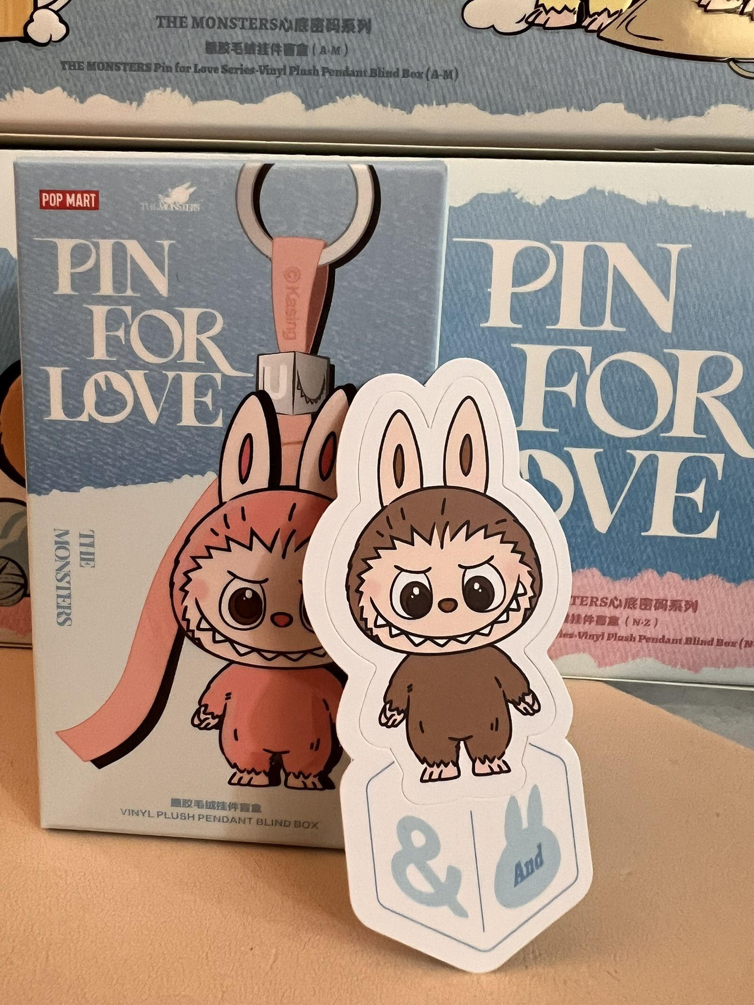 "&" THE MONSTERS Pin for Love Series-Vinyl Plush Pendant ✅IN STOCK ✅
