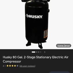 80 Gal Husky Electric Air Compressor 