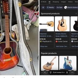 12 string left handed guitar with case